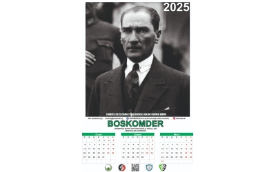 2025 Yılı Takvimimiz bu yıl dört sayfa