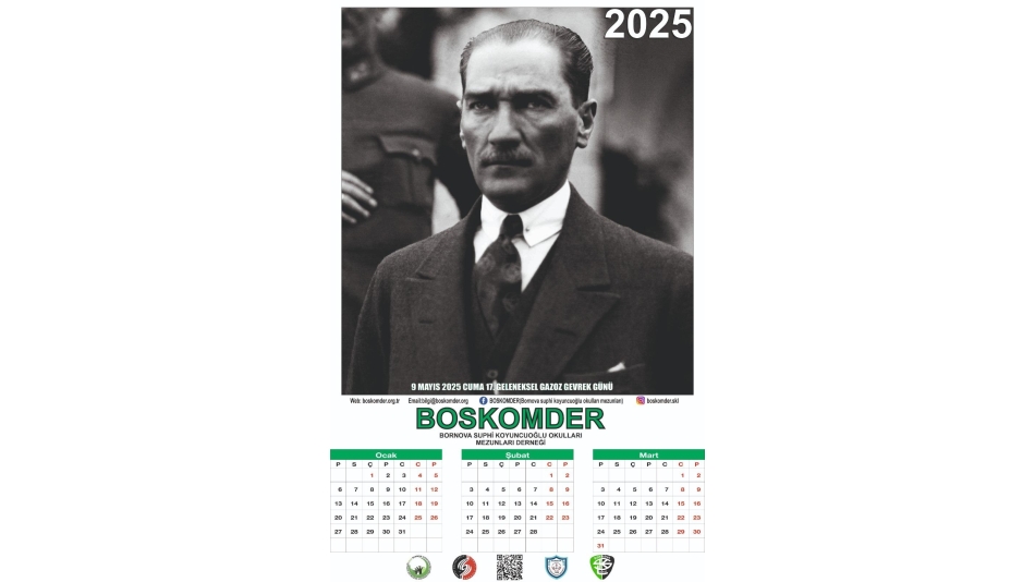 2025 Yılı Takvimimiz bu yıl dört sayfa