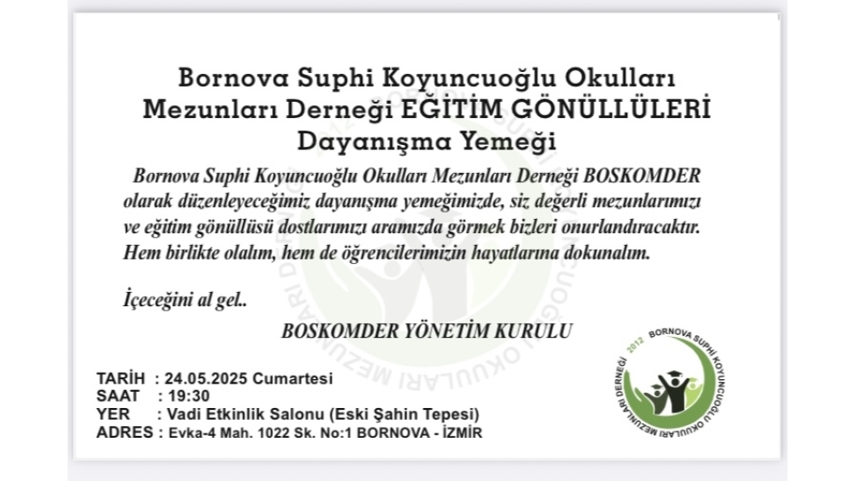 Eğitim Gönüllüleri Dayanışma Yemeğimiz